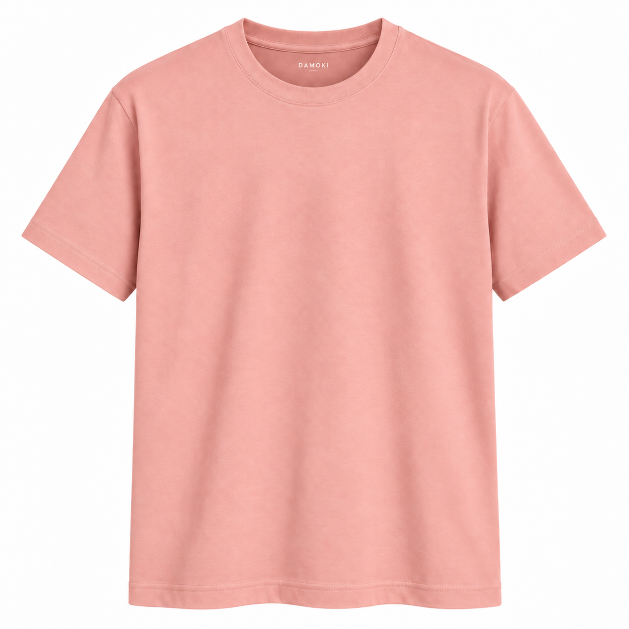 DAMOKI men’s cotton T-shirt in Blush Pink