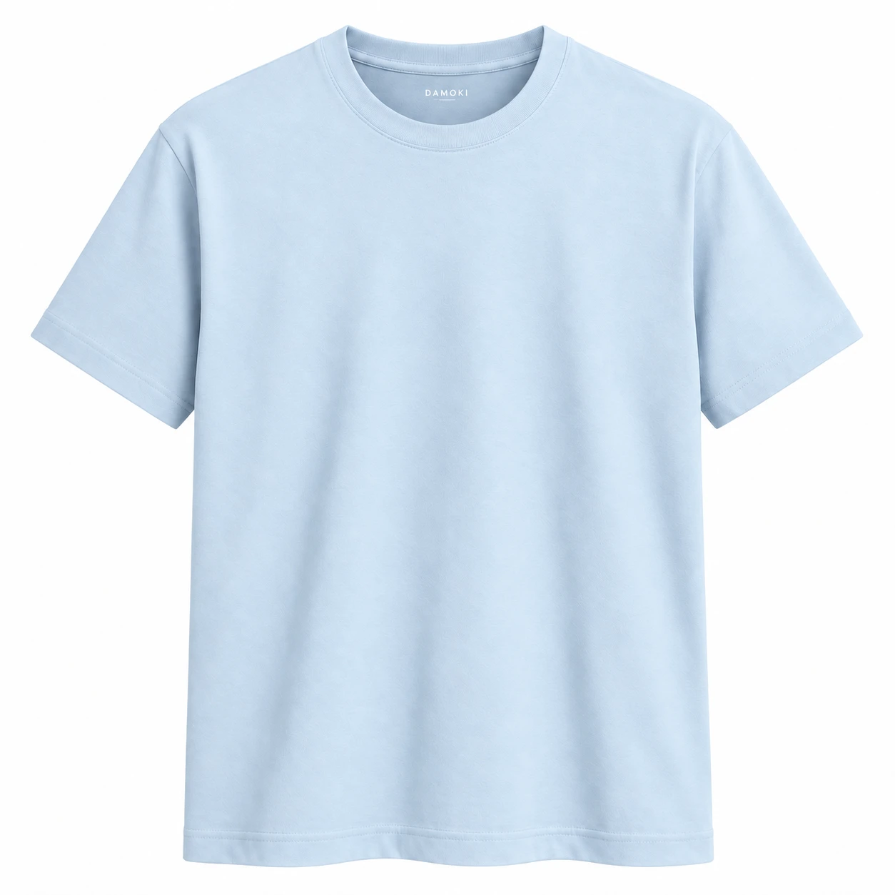 DAMOKI men’s cotton T-shirt in Ice Blue