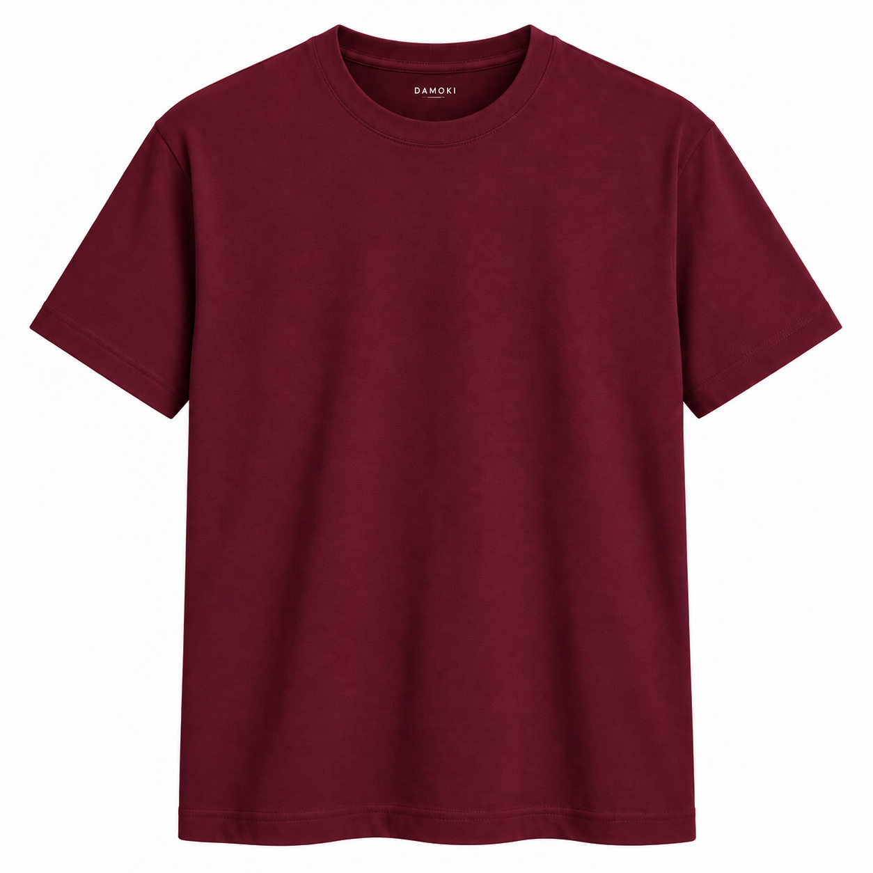 DAMOKI men’s cotton T-shirt in Maroon