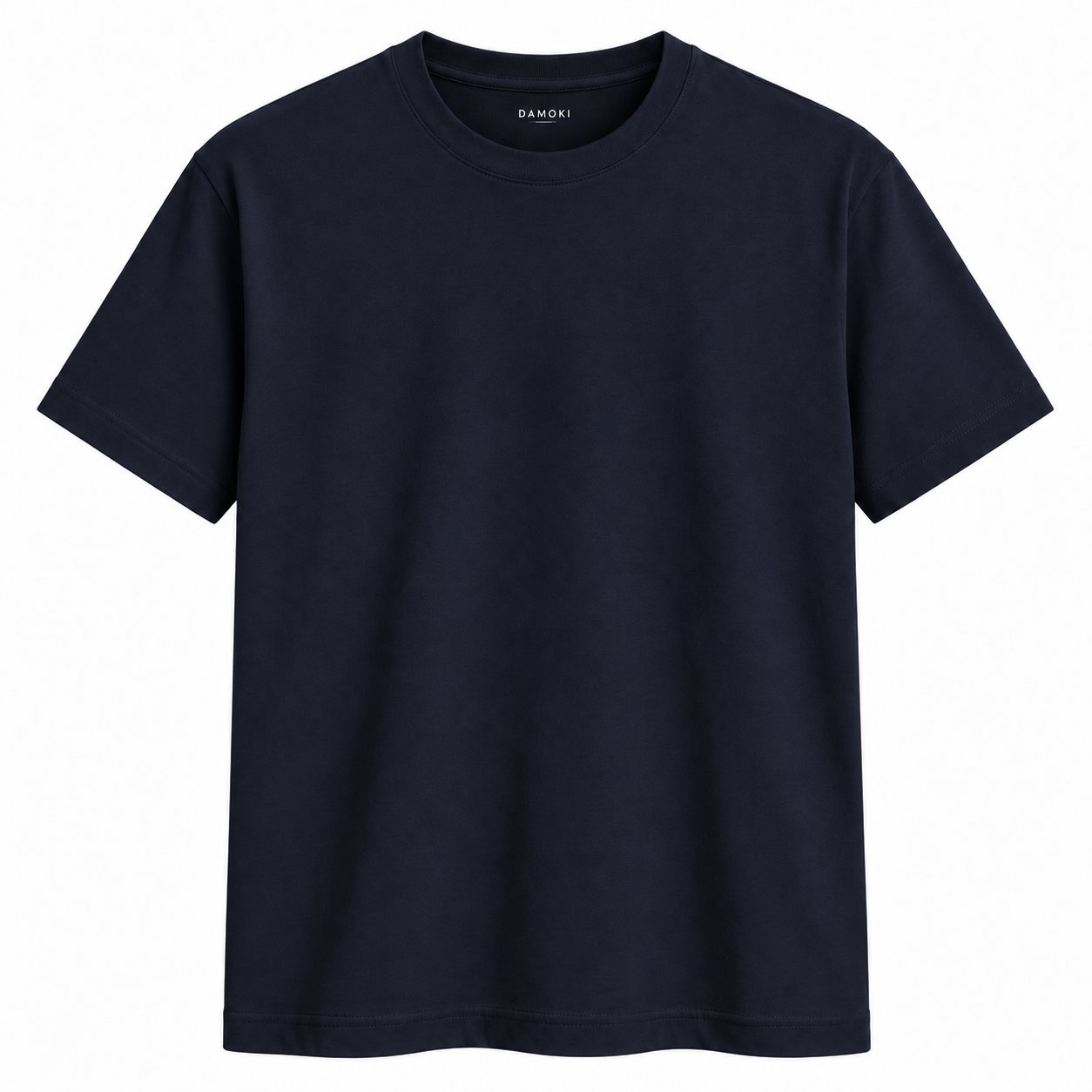 DAMOKI men’s cotton T-shirt in Navy Blue