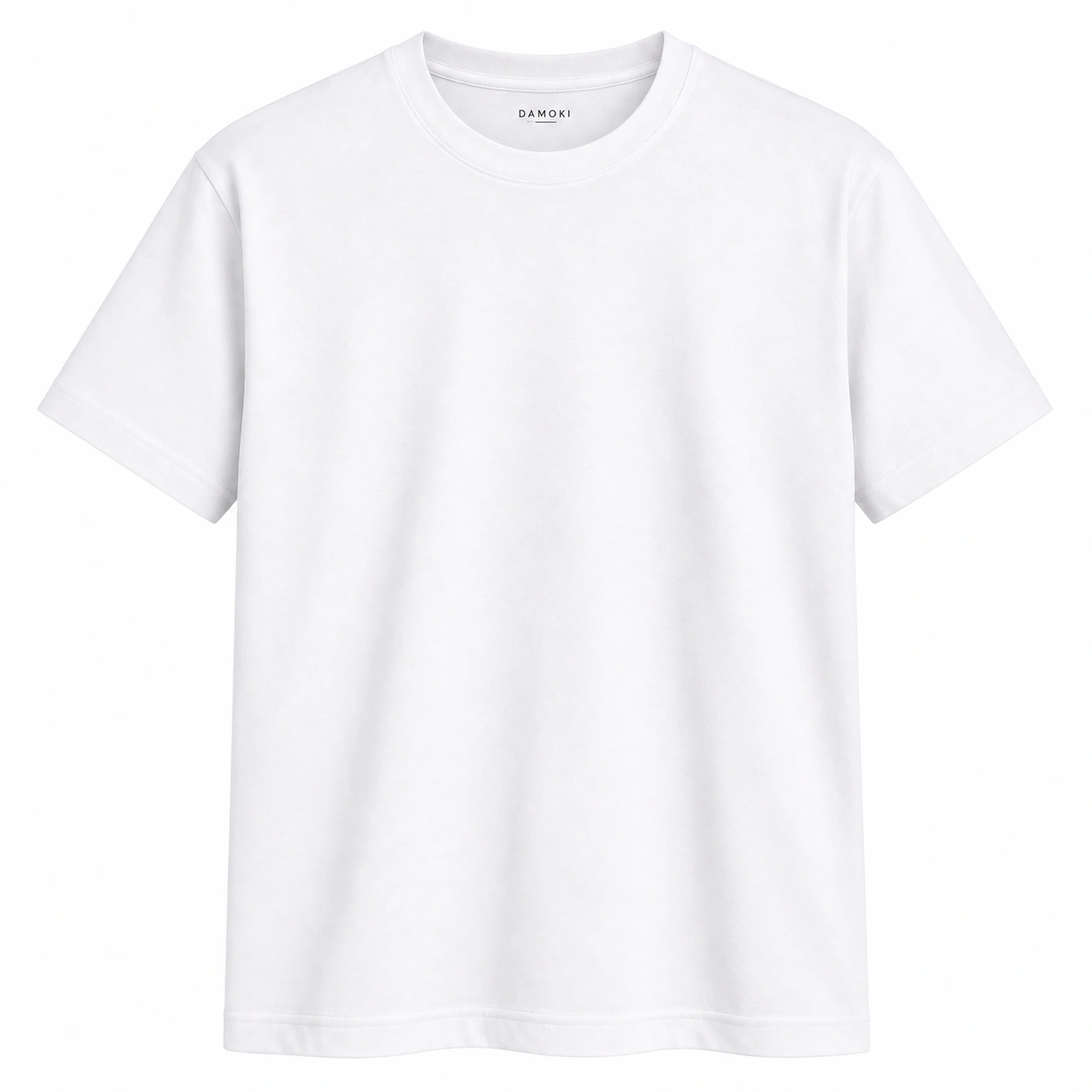 DAMOKI men’s cotton T-shirt in White