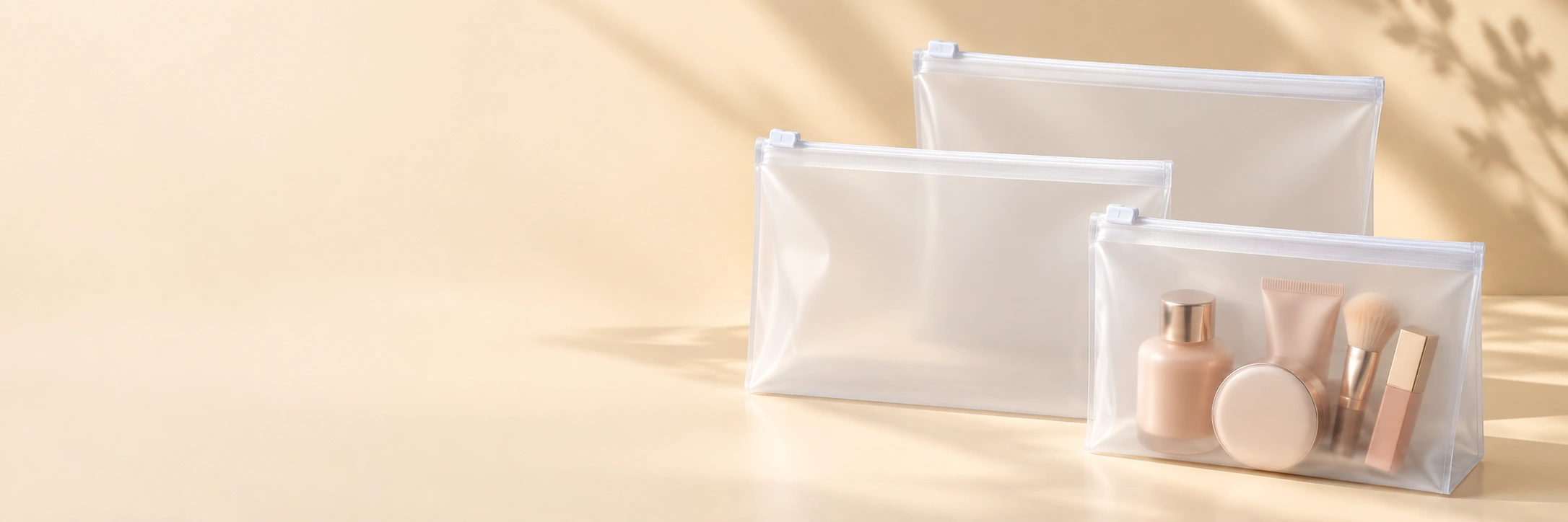 Frosted zipper bags for everyday organisation