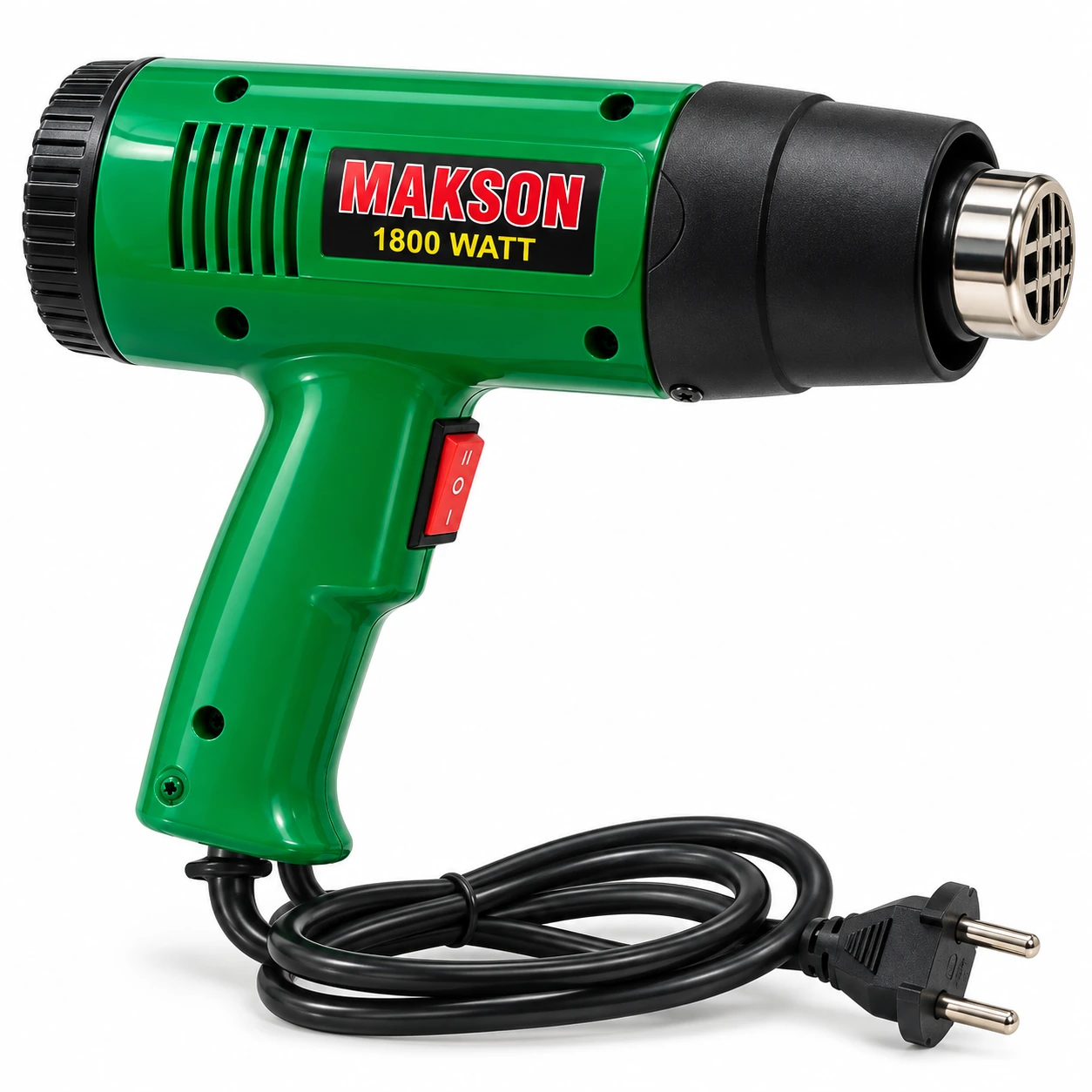 MAKSON 1800W green heat gun with cord and plug